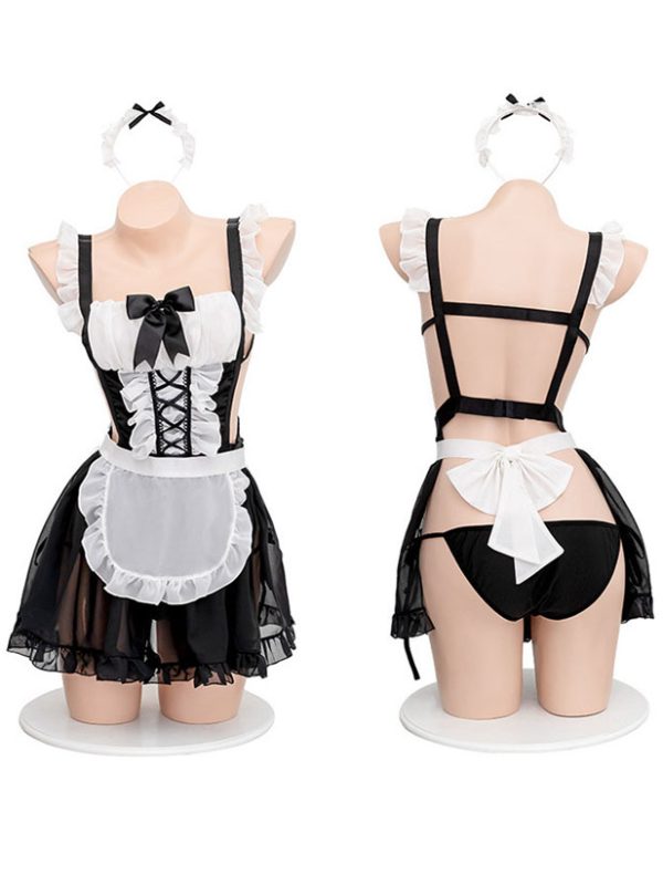 back-white-bow-maid-costumes-2 sexy maid playing