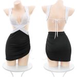 cross-deep-v-dress-2 sexy cosplay