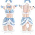 cute-blue-grid-maid-costumes-2 cute maid cosplay