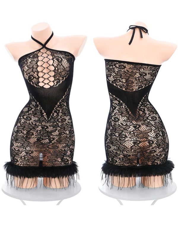 feather-edged-lace-dress-2 sexy lingerie
