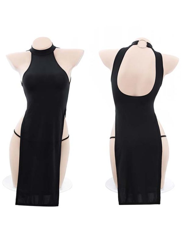high-slit-halter-dress-2 sexy lingerie