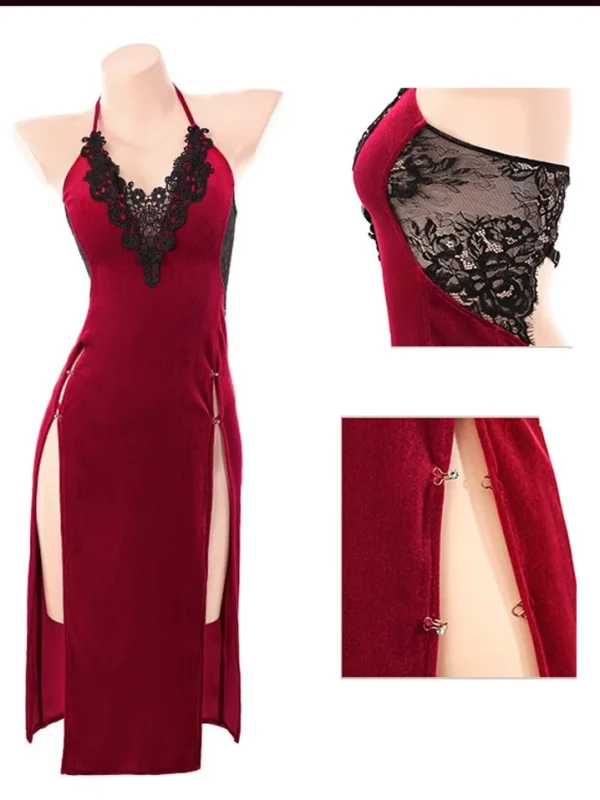 hot-lingerie-high-slit-dress sexy lingerie shop