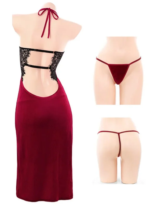 hot-lingerie-high-slit-dress sexy lingerie shop