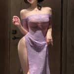 purple-rose-printed-lace-dress-1 sexy lingerie