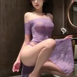 purple-rose-printed-lace-dress-4 sexy lingerie