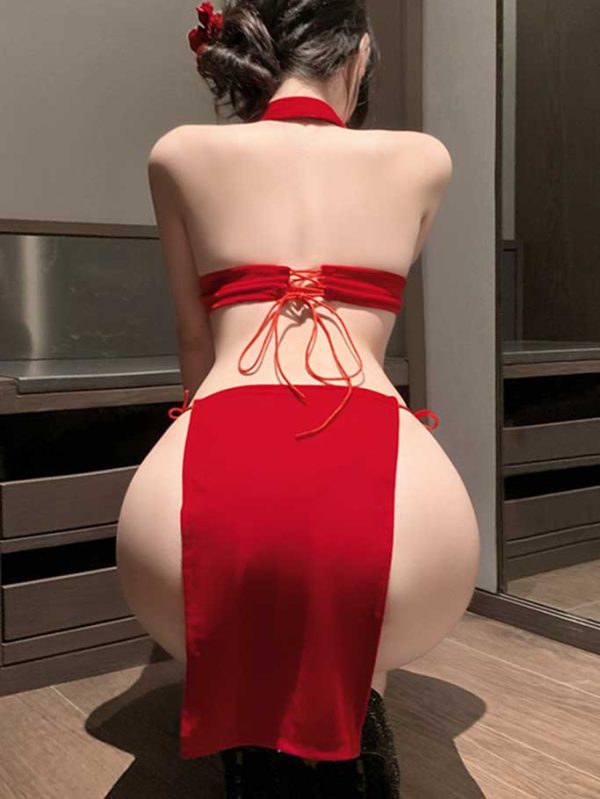 red-velvet-dress-3 sexy lingerie