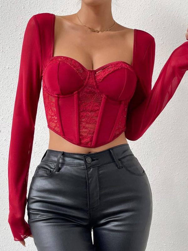 basic-long-sleeve-lace-top-3 Basic long sleeve lace top B4015