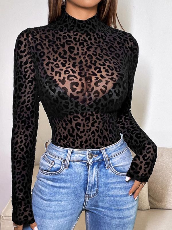 black-hot-pattern-mesh-bodysuit-1 Black hot pattern mesh bodysuit B4016