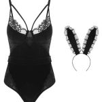bunny-cospaly-black-lace-bodysuit-1 bunny cosplay costumes