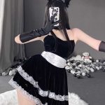 bunny-cosplay-black-lace-dress-suit-1 bunny cosplay costumes
