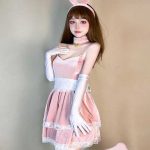bunny-cosplay-black-lace-dress-suit-7 bunny cosplay costumes