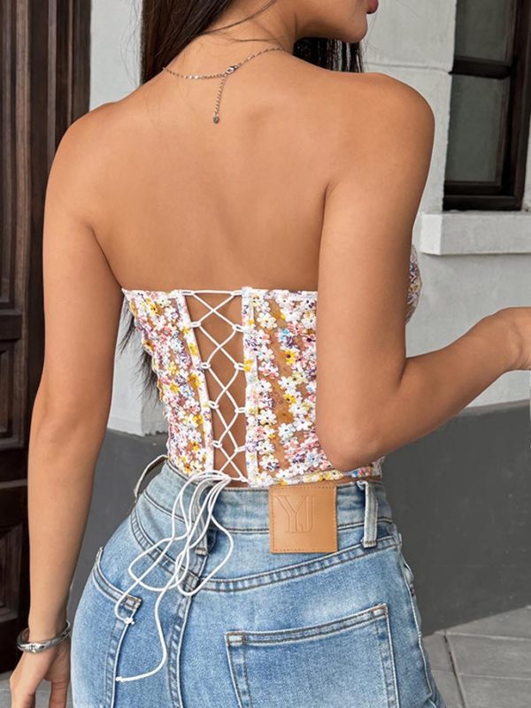 cute-flowers-mesh-top-2 Cute flowers mesh top B4010