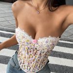 cute-flowers-mesh-top-4 Cute flowers mesh top B4010