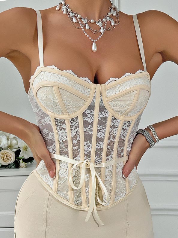 elegant-beige-lace-top-1 elegant vintage lace sling top