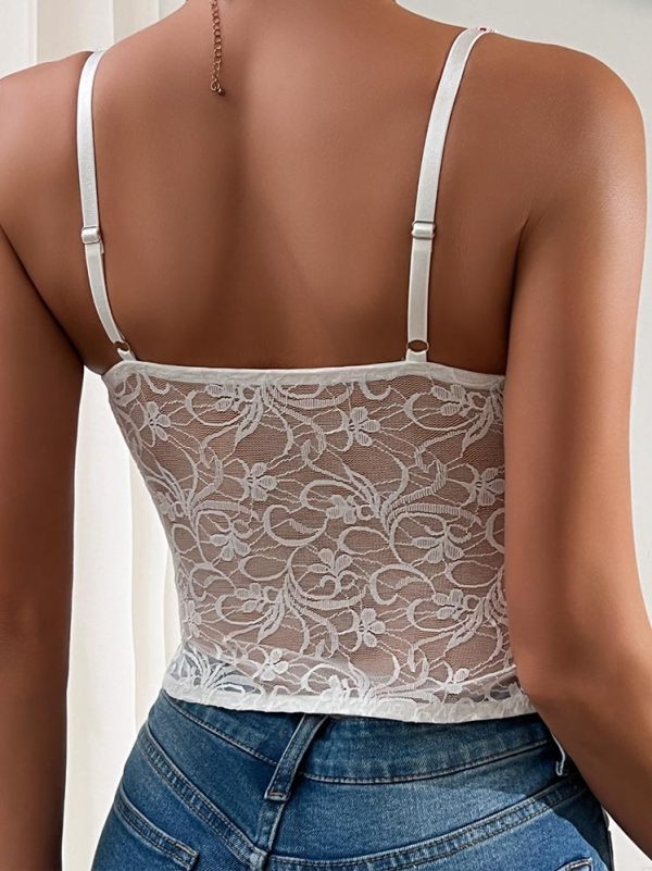 floral-pattern-lace-top-4 Floral pattern lace top B4004