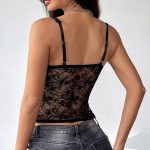 floral-pattern-lace-top-6 Floral pattern lace top B4004