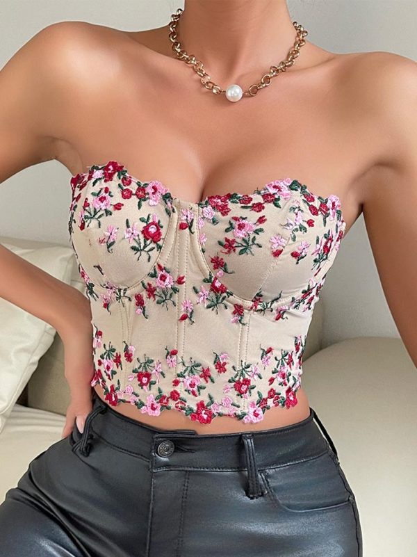 flowers-cute-tube-top-4 Flowers cute tube top B4008