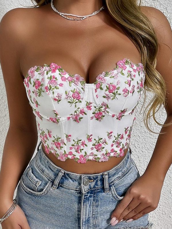 flowers-cute-tube-top-5 Flowers cute tube top B4008