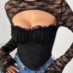 front-hollow-mesh-top-1 night club wear lace top