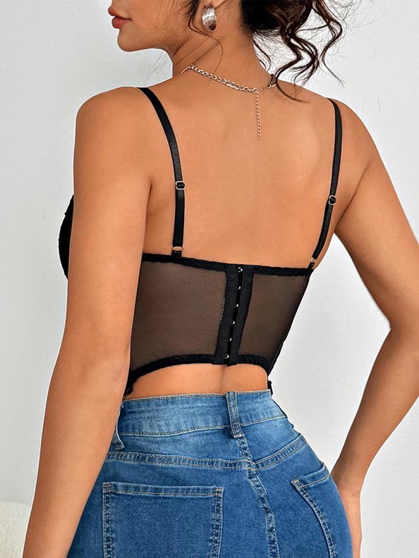 hot-floral-deep-v-top-3 floral lace sling top