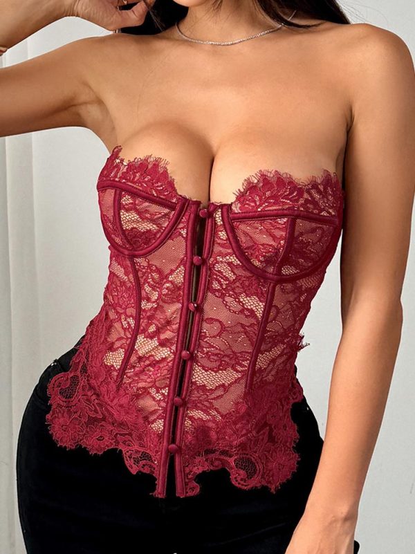 lace-floral-printed-top-3 Lace floral pattern top B4002