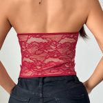 lace-floral-printed-top-4 Lace floral pattern top B4002