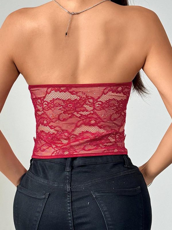 lace-floral-printed-top-4 Lace floral pattern top B4002