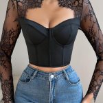 lace-hollow-long-sleeve-top-1 Lace hollow long sleeve top B4033