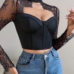 lace-hollow-long-sleeve-top-5 Lace hollow long sleeve top B4033