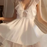 lace-trim-slip-nightdress-1 deep v slip