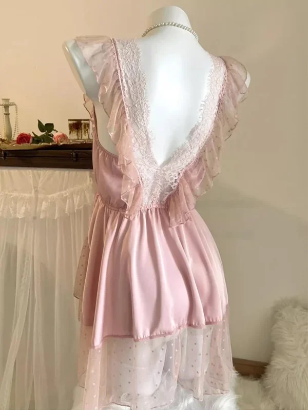 lace-trim-slip-nightdress-5 deep v slip