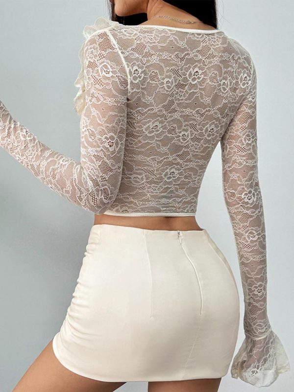 long-sleeve-lace-top-2 Long sleeves lace top B4005