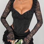 long-sleeve-lace-top-3 Long sleeves lace top B4005