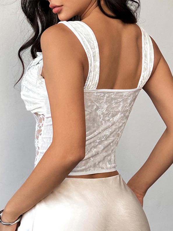 luxury-pearl-lace-mesh-top-5 Luxury pearl lace mesh top B4032