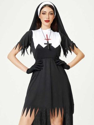 sexy cosplay nun costumes
