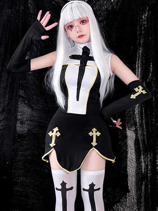 nun-costumes-tight-dress-suit-1 sexy cosplay nun costumes
