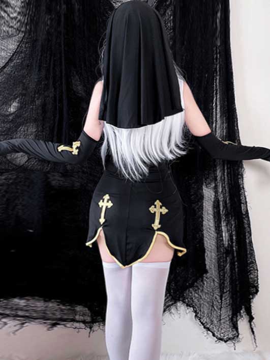 nun-costumes-tight-dress-suit-2 sexy cosplay nun costumes