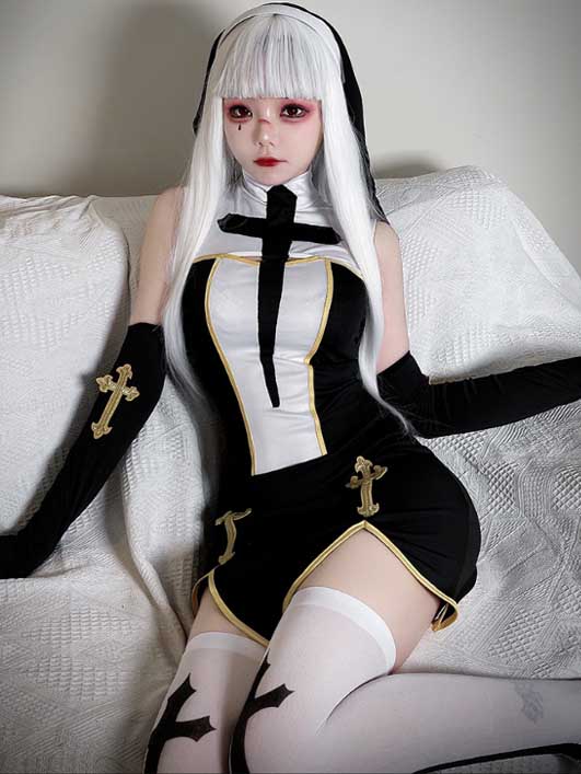 nun-costumes-tight-dress-suit-3 sexy cosplay nun costumes