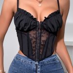 pleated-lace-top-5 Pleated lace top B4006