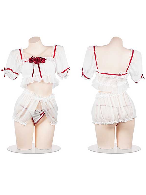 red-rose-mesh-cute-suit-5 cute cospaly costumes