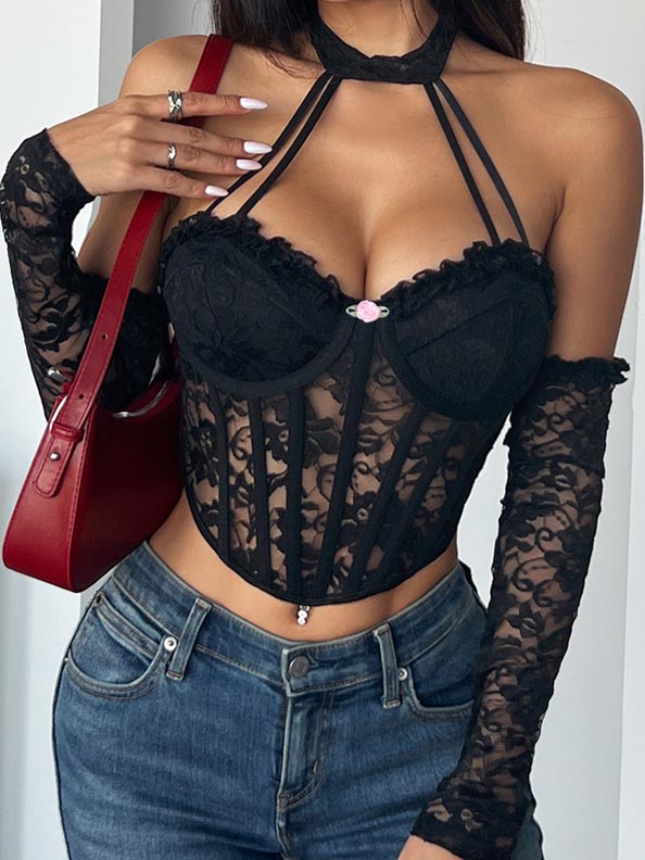 special-halter-black-lace-top-1 halter lace top