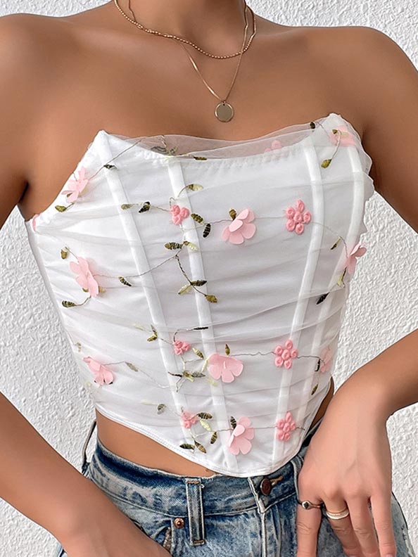 sweet-flowers-tube-top-4 Sweet flowers tube top B4025