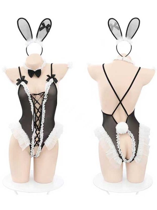 sweet-lace-mesh-bunny-bodysuit-2 bunny cosplay costumes