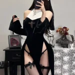 nun-high-slit-dress-5 sexy nun