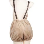 cute-bear-plush-overalls-2 cute plush pajamas