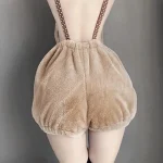 cute-bear-plush-overalls-4 cute plush pajamas