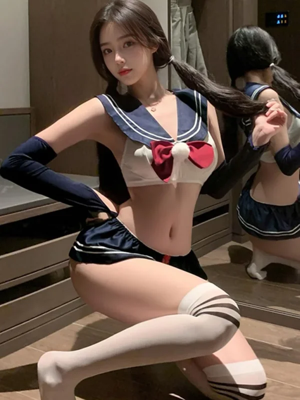 cute-jk-youthful-playing-costumes-5 sexy student playing with skirt