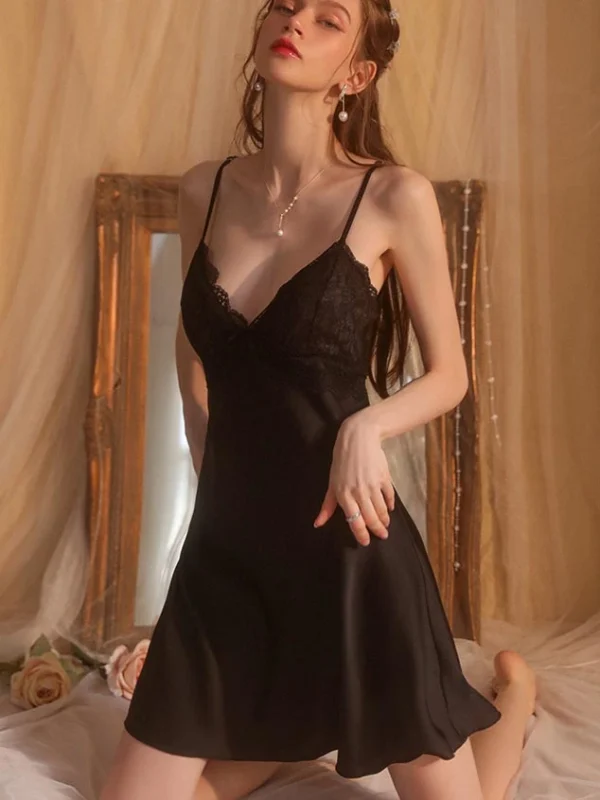 deep-v-sling-nightdress-5 french nightwear