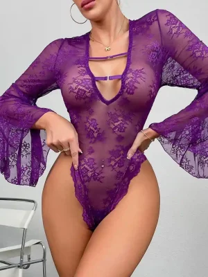 hot-lingerie-floral-mesh-bodysuit-5 bodysuit lingerie