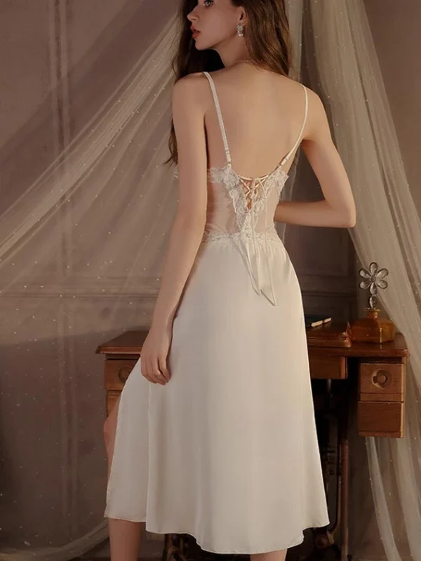 long-high-split-nightdress-2 sling nightwear